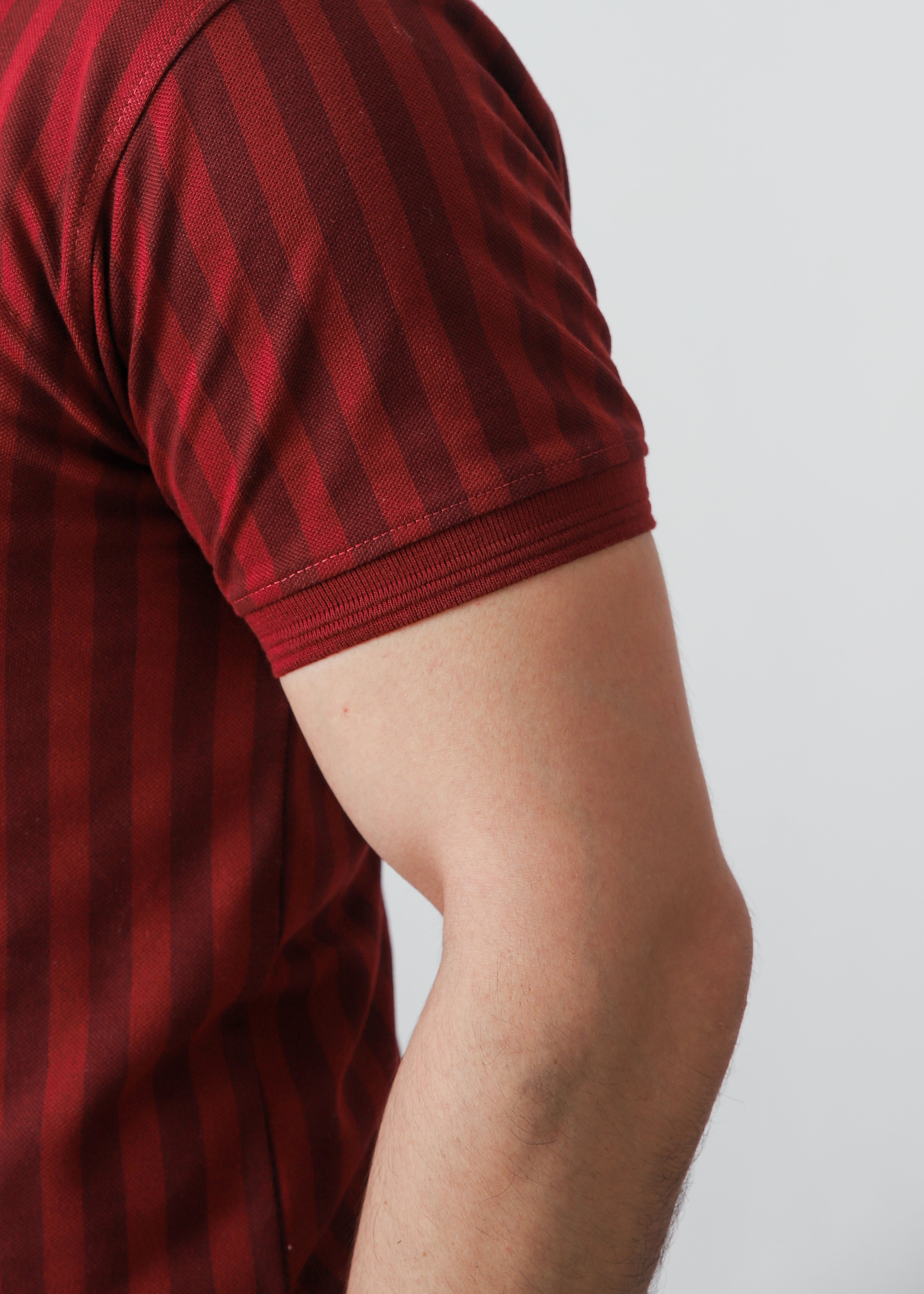 Johnny Collar Polo - Maroon