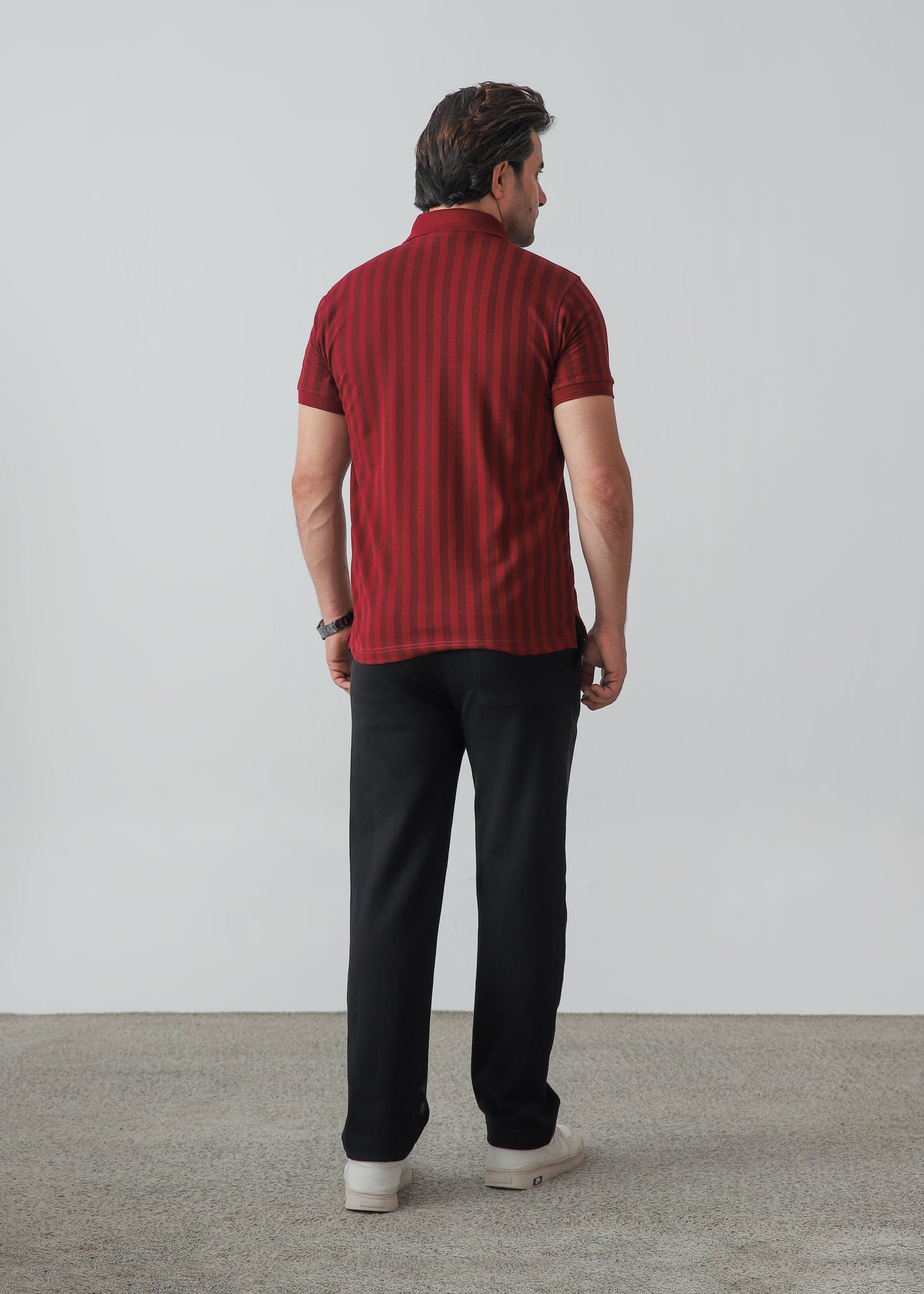 Johnny Collar Polo - Maroon