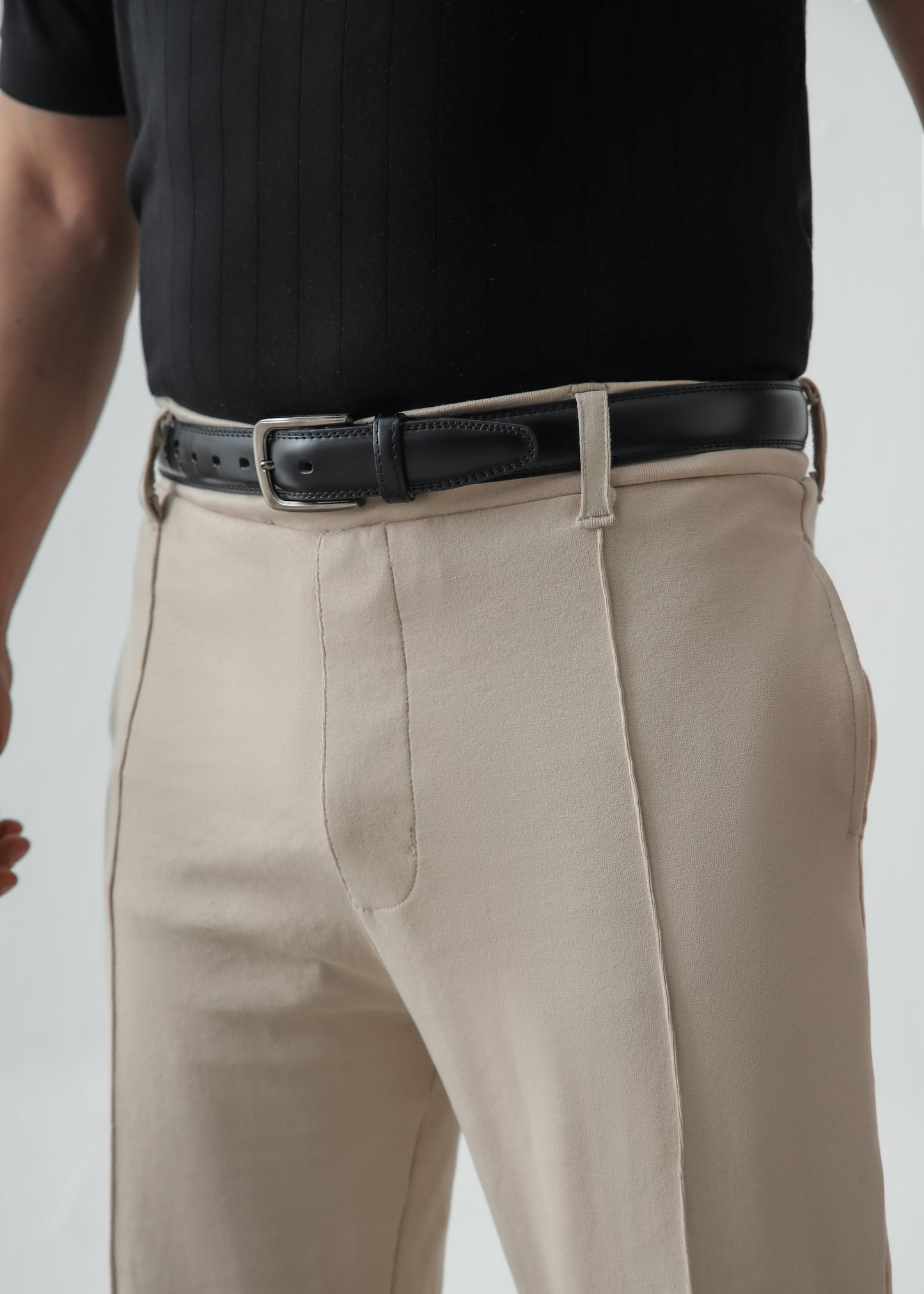 Pack of 3 – Maroon and Black Polos with Beige Pleated Trouser