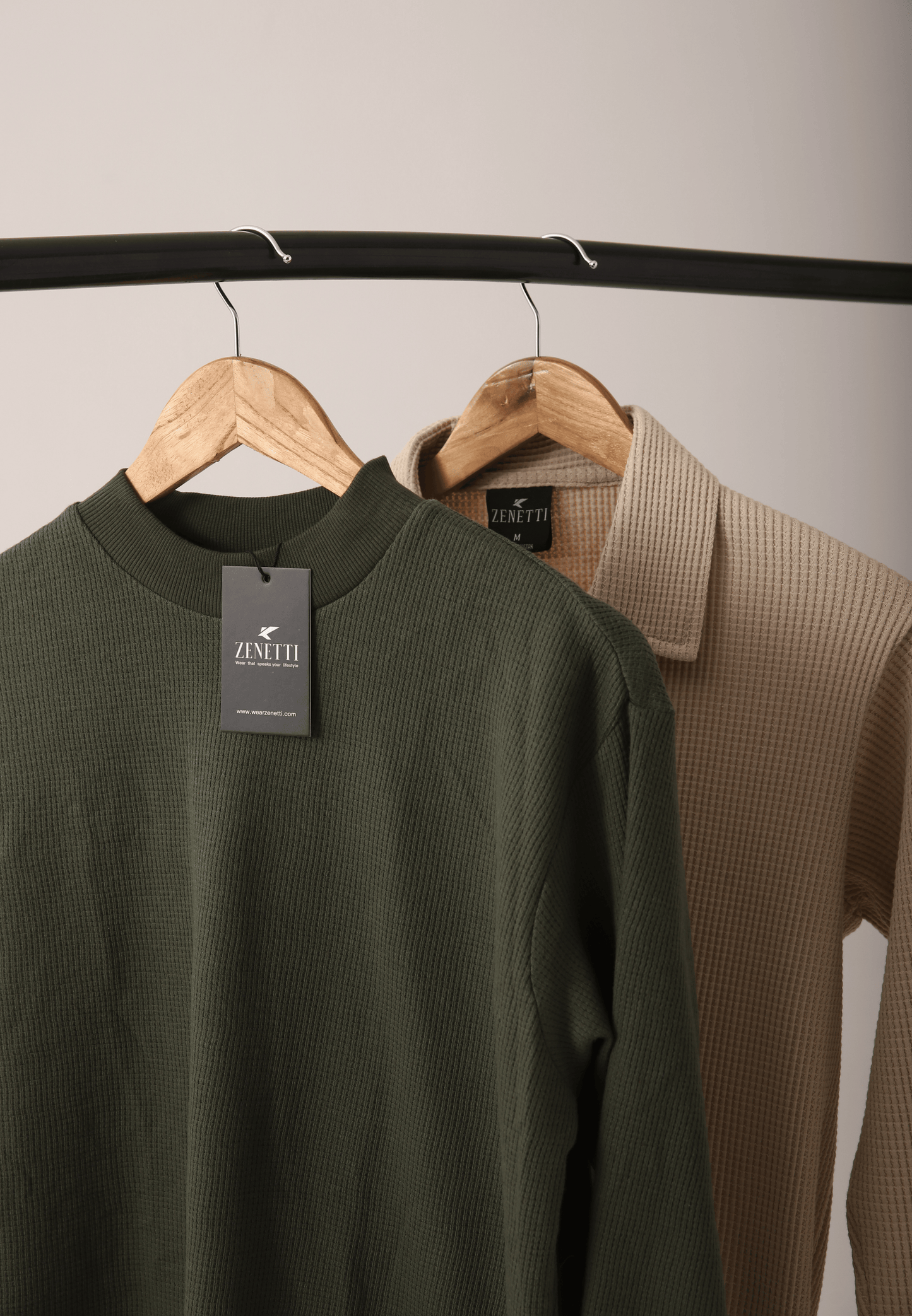 Pack of 2-Olive Green & Beige