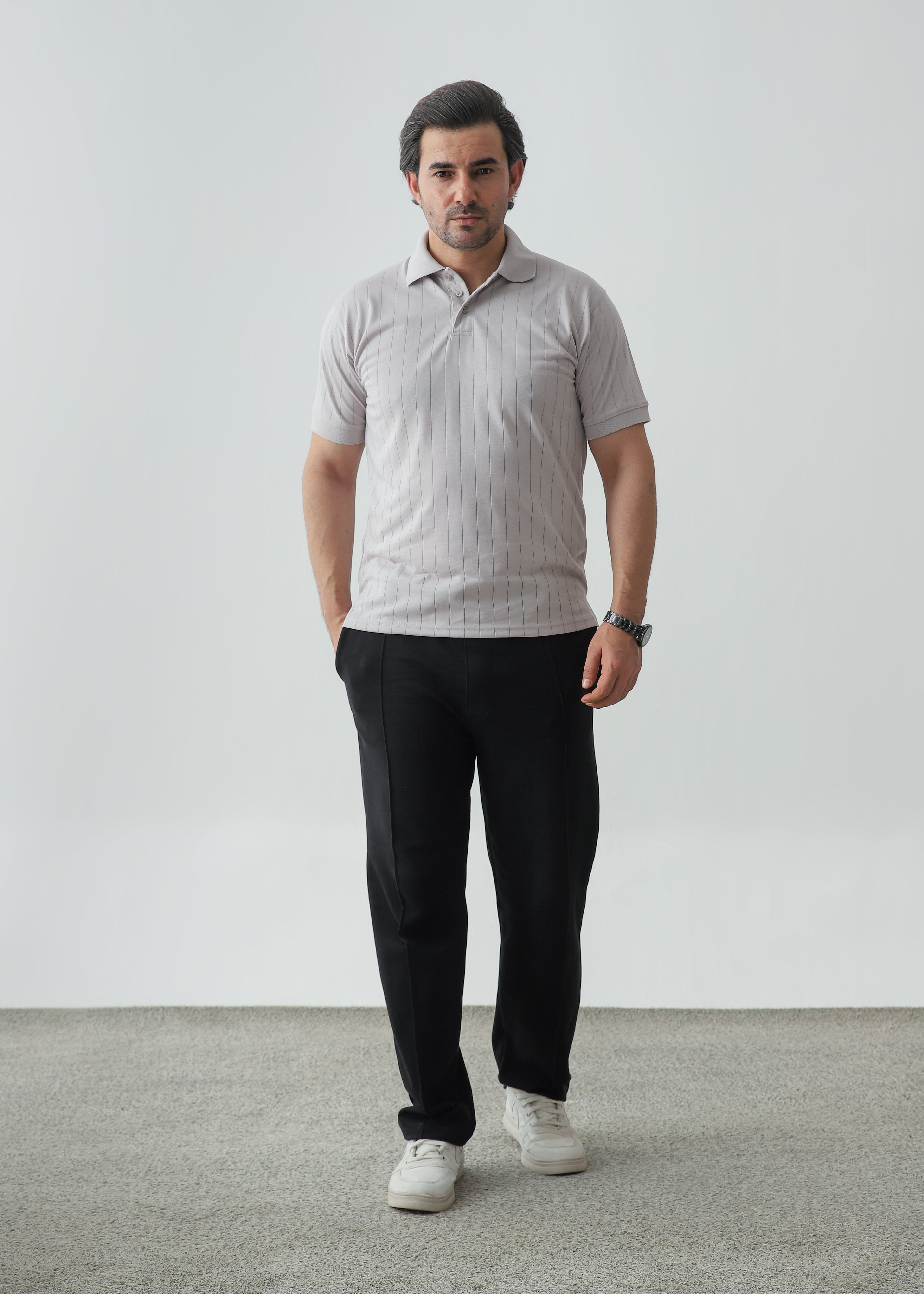 Drop Needle Polo - Ash Grey - Zenetti