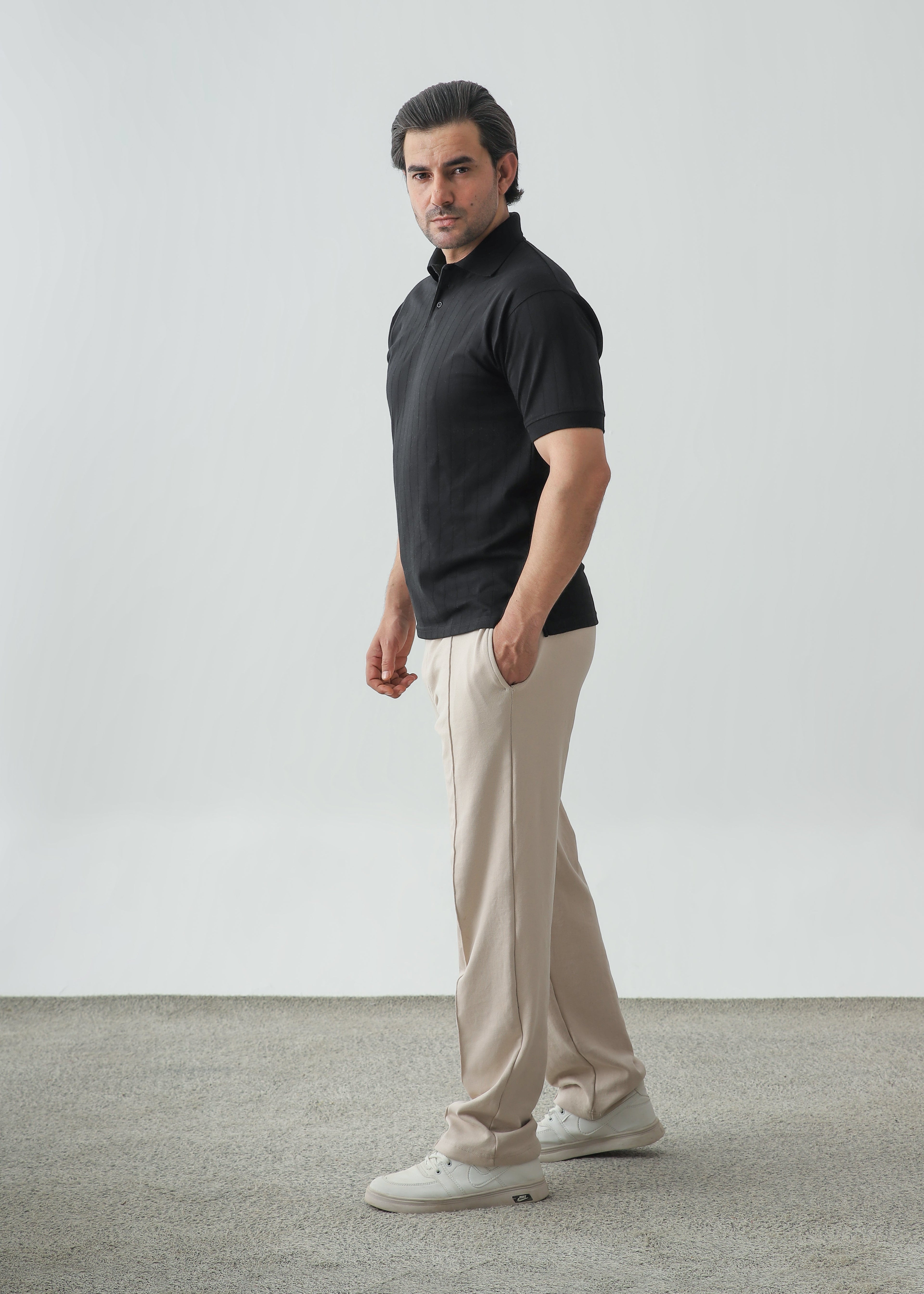 Drop Needle Polo - Black - Zenetti