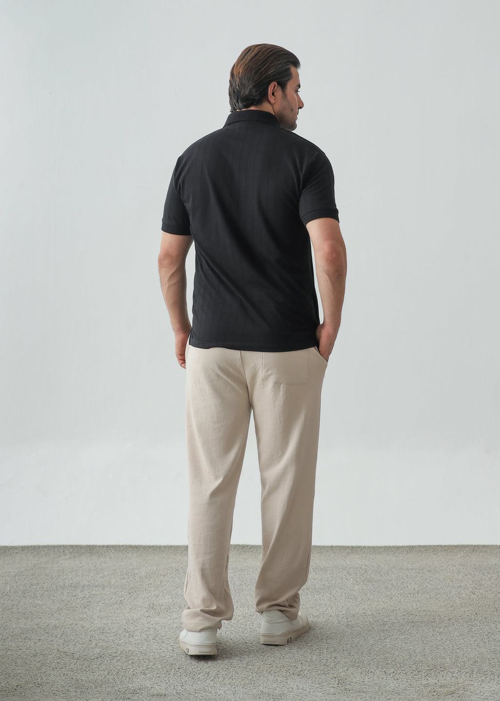 Drop Needle Polo - Black - Zenetti