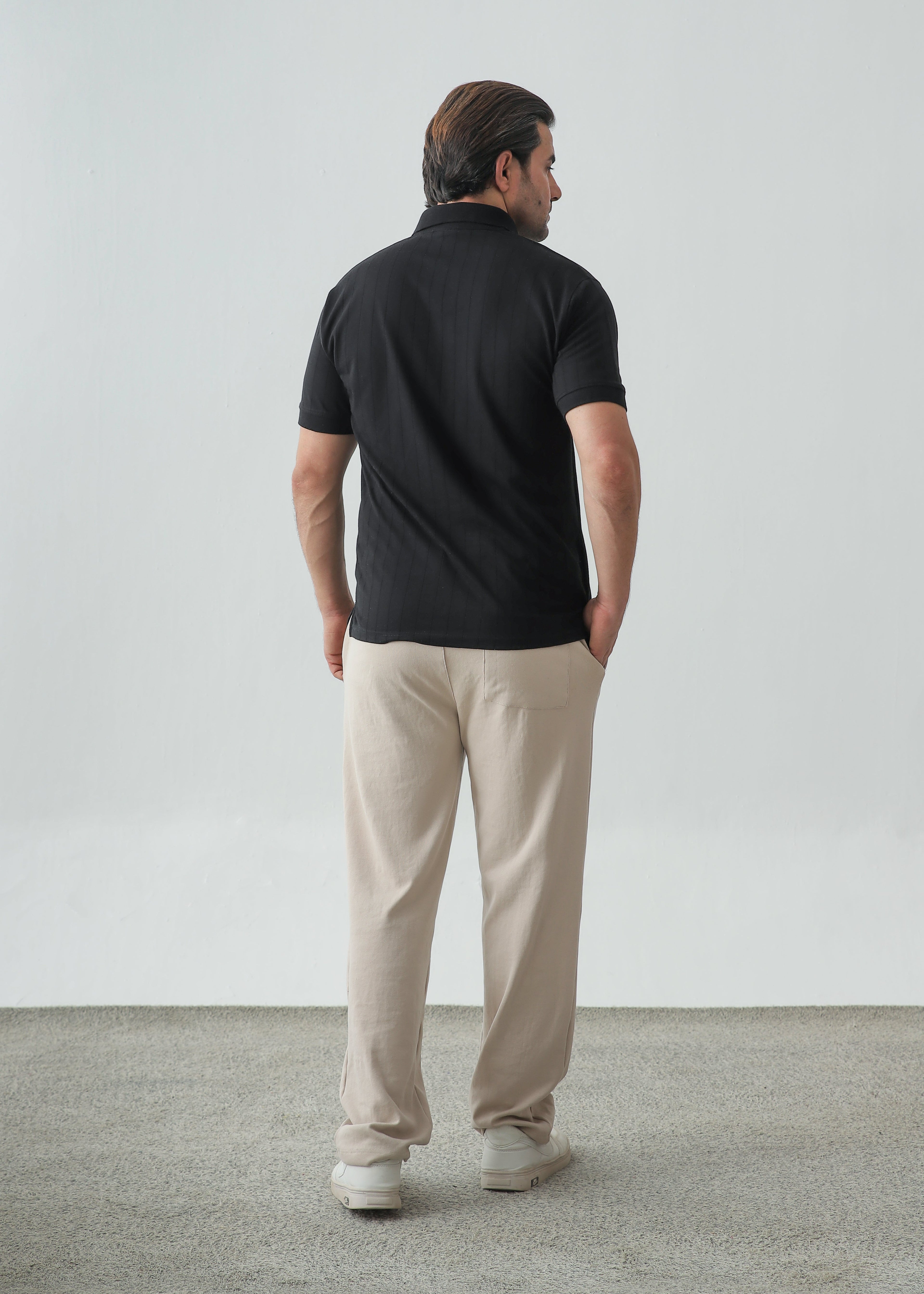 Drop Needle Polo - Black - Zenetti