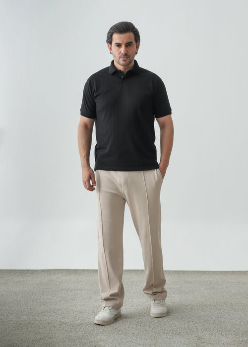 Drop Needle Polo - Black - Zenetti