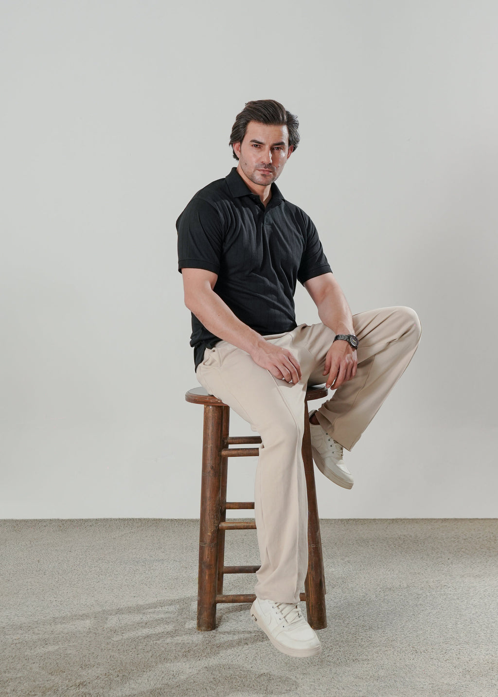 Drop Needle Polo - Black - Zenetti