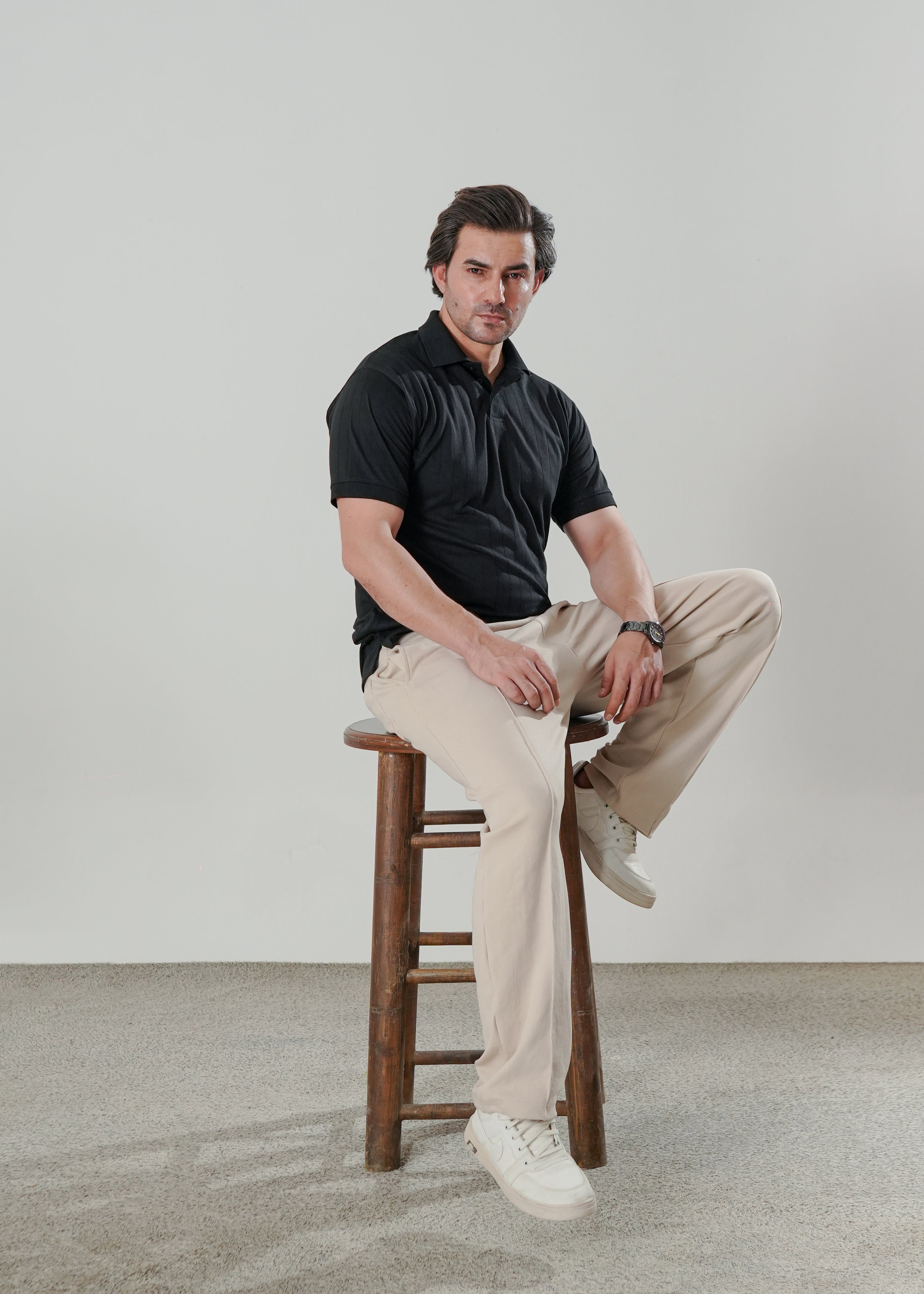 Drop Needle Polo - Black - Zenetti