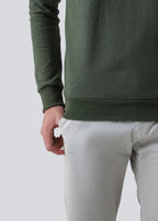 Full sleeves Regular Fit Crew Neck - Olive Green - Zenetti