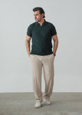 Johnny Collar Polo - Forest Green - Zenetti