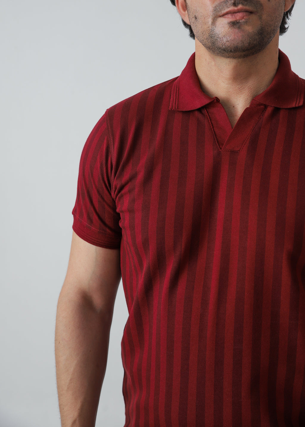 Johnny Collar Polo - Maroon - Zenetti