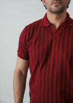 Johnny Collar Polo - Maroon - Zenetti