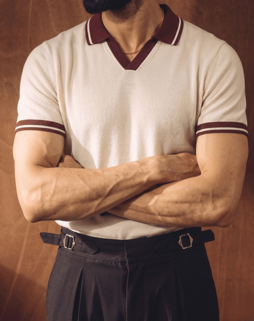 Monaco Contrast Polo - Creme - Zenetti