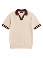 Monaco Contrast Polo - Creme - Zenetti