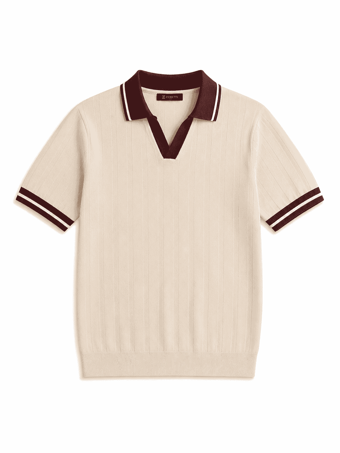 Monaco Contrast Polo - Creme - Zenetti