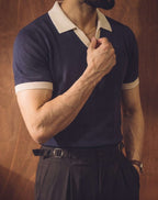 Monaco Contrast Polo - Navy - Zenetti