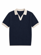 Monaco Contrast Polo - Navy - Zenetti