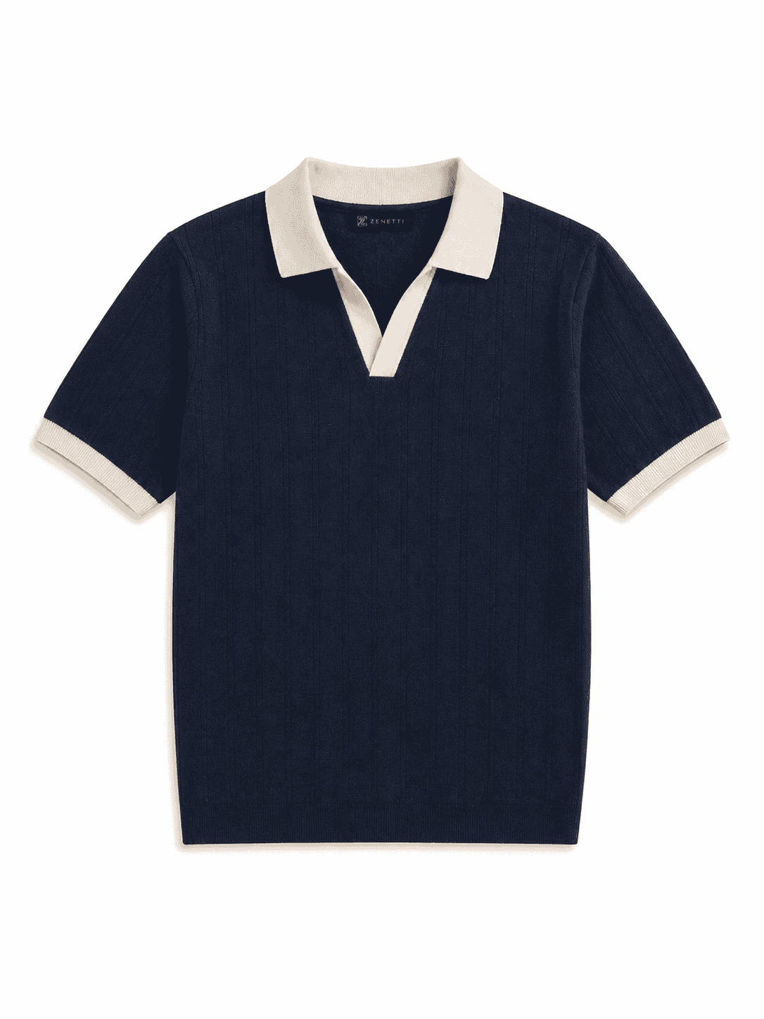 Monaco Contrast Polo - Navy - Zenetti