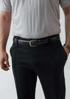 Pack of 3 – Forest Green and Ash Grey Polos with Black Pleated Trouser - Zenetti