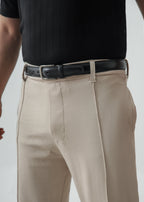 Pack of 3 – Maroon and Black Polos with Beige Pleated Trouser - Zenetti