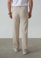 Pleated Trouser Relaxed Fit  -  Beige - Zenetti