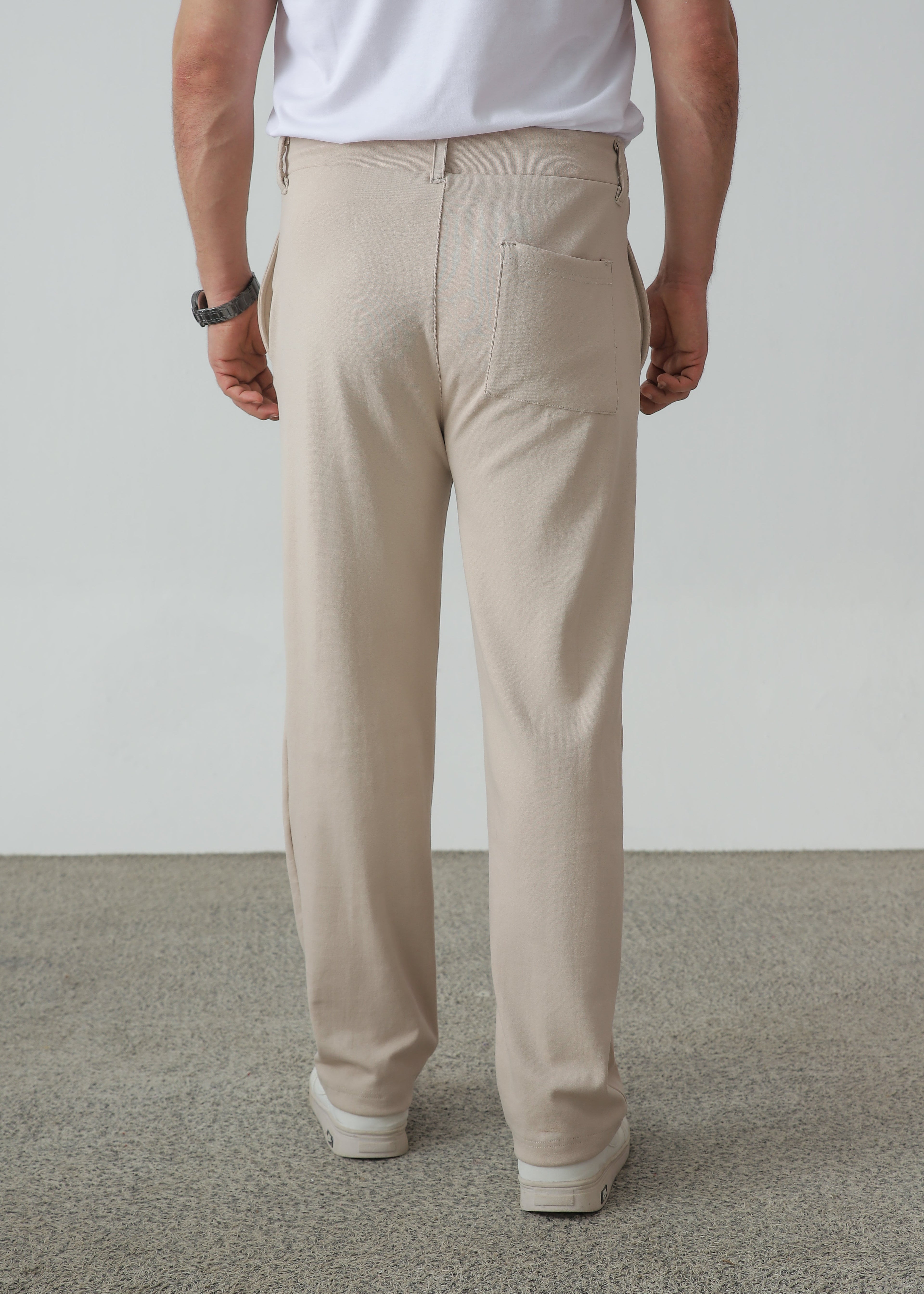 Pleated Trouser Relaxed Fit  -  Beige - Zenetti