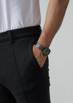 Pleated Trouser Relaxed Fit - Black - Zenetti