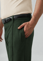 Pleated Trouser Relaxed Fit - Forest Green - Zenetti